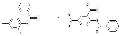 The 4-Benzoylamino-isophthalic acid could be obtained by the reactant of N-(2,4-dimethylphenyl)benzamide. 